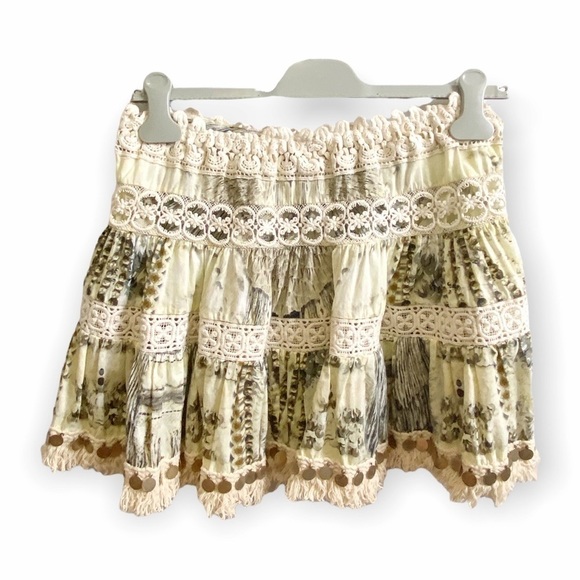 Camilla Printed Embellished Mini Skirt, Size M - Picture 6 of 16